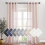 New high-end Linen curtain , Plain coloured window balcony gauze curtain #