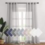 New high-end Linen curtain , Plain coloured window balcony gauze curtain #