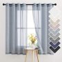 New high-end Linen curtain , Plain coloured window balcony gauze curtain #