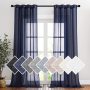 New high-end Linen curtain , Plain coloured window balcony gauze curtain #