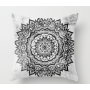 Simple Cushion Cover / Printed Cushion Cover, Modern Ethnic Style Mandala Velvet CAR Chair Handmade Square Seat Velvet Fabric