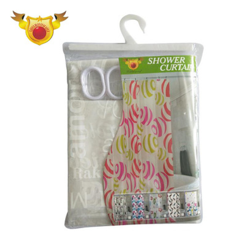 Thick Waterproof And Mildewproof 3d Water Cube Eva Transparent Shower Curtain Letter Pattern For Bathroom