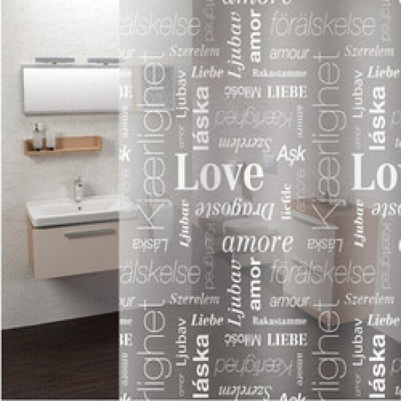 Thick Waterproof And Mildewproof 3d Water Cube Eva Transparent Shower Curtain Letter Pattern For Bathroom