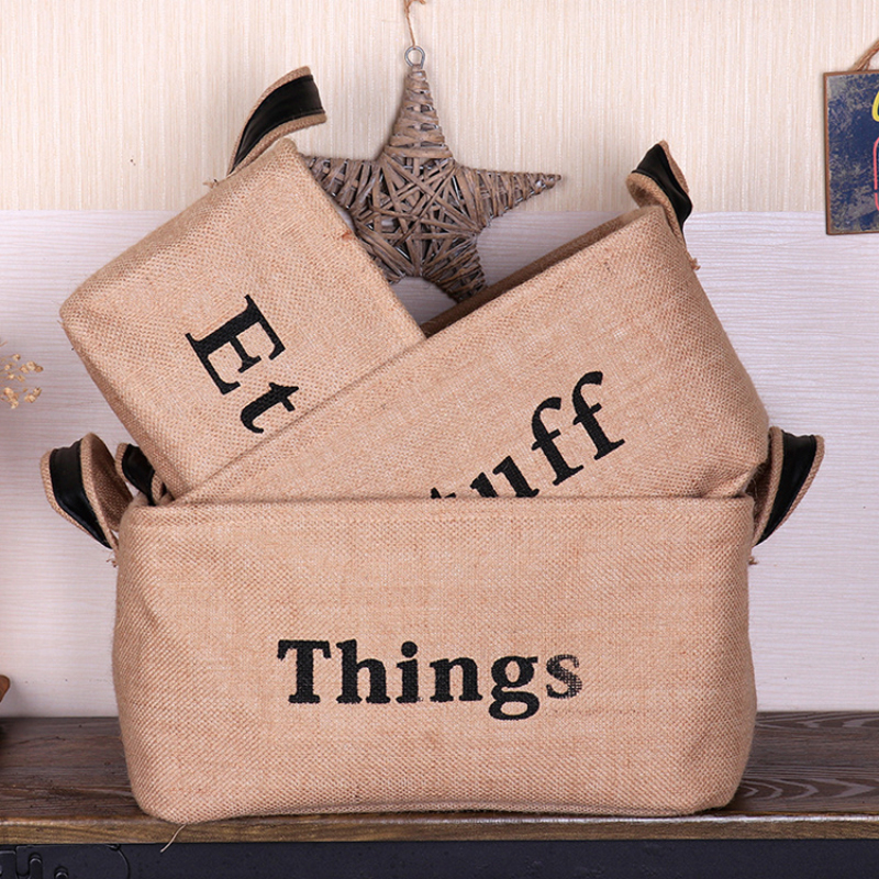 Manufacturers Direct Sales New Products Spot Linen Storage Box, Storage Box Thickened Storage Basket
