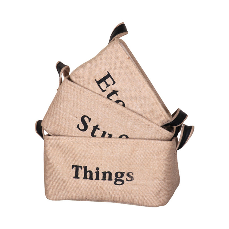 Manufacturers Direct Sales New Products Spot Linen Storage Box, Storage Box Thickened Storage Basket
