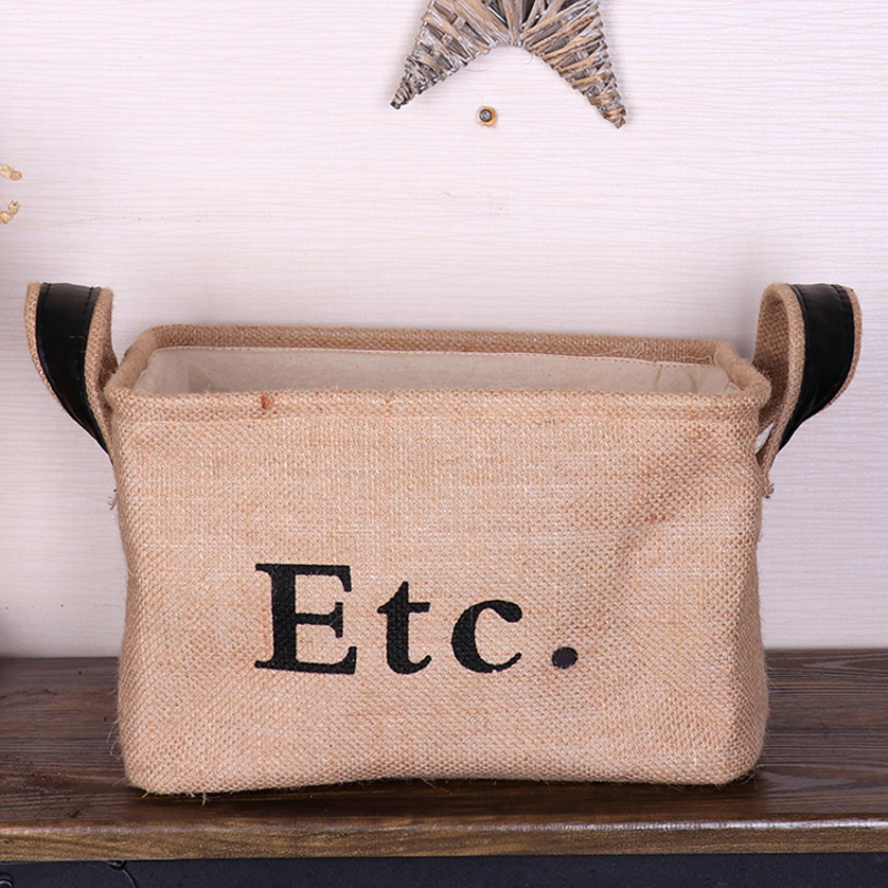 Manufacturers Direct Sales New Products Spot Linen Storage Box, Storage Box Thickened Storage Basket