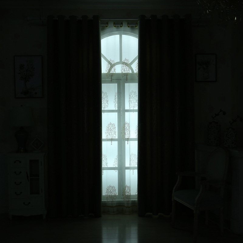Modern simple jacquard Curtain, Flannel Blackout Curtain /