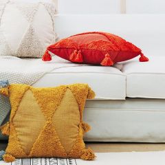Moroccan Style Cushion Cover Tuft Tassels Handmade Neutral Decoration Pillow Cover For Sofa Bed Boho Decor Cushion Cover