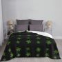 Beautiful Hemp Leaf Blankets Fleece All Season Organic Portable Lightweight Thin Throw Blankets for Bed Car Quilt/