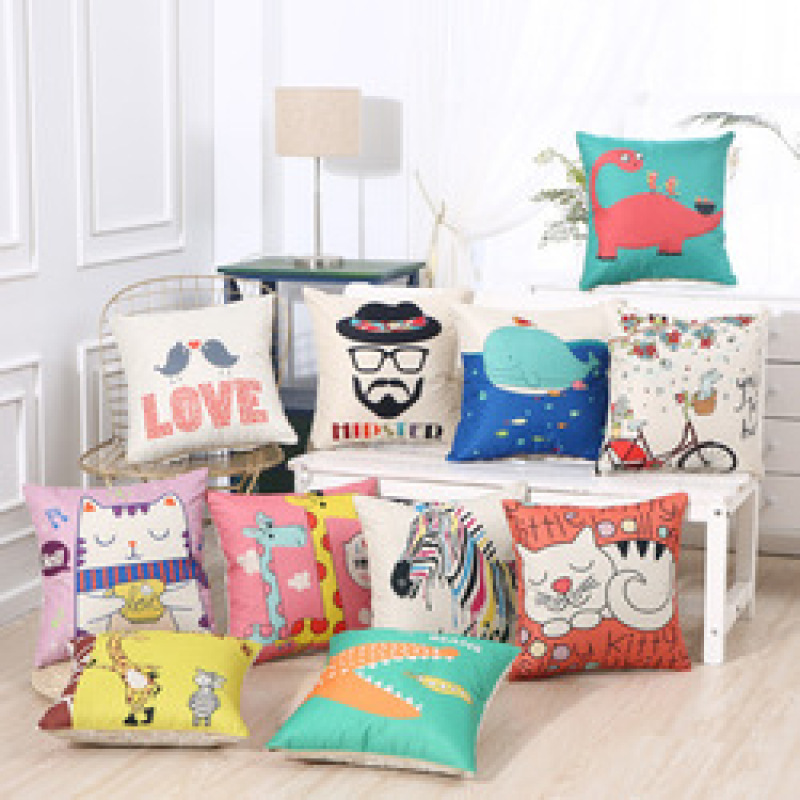 Elephant Sofa Cushion Cover,Funny Cushion Cover Square/