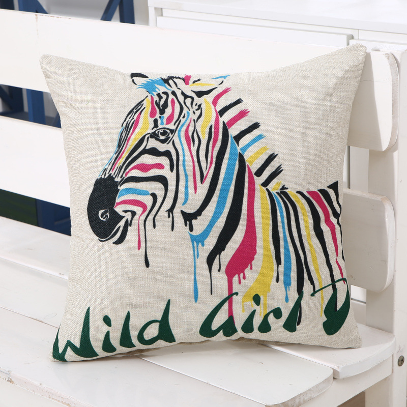 Elephant Sofa Cushion Cover,Funny Cushion Cover Square/