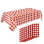 Wholesale Custom plaid Picnic Rectangle Disposable Waterproof Plastic Tablecloth For Kitchen Party Birthday