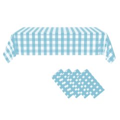 Wholesale Custom plaid Picnic Rectangle Disposable Waterproof Plastic Tablecloth For Kitchen Party Birthday