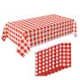 Wholesale Custom plaid Picnic Rectangle Disposable Waterproof Plastic Tablecloth For Kitchen Party Birthday