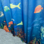 Blue Dolphin Cartoon Printed Curtain, Customized Children's Room Blackout Curtain /