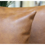 Leather Pillow Sofa Back Simulation Leather Cushion Cover Pure Color Car faux leather tech fabric pillowcase