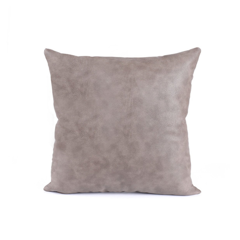 Leather Pillow Sofa Back Simulation Leather Cushion Cover Pure Color Car faux leather tech fabric pillowcase