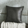 Leather Pillow Sofa Back Simulation Leather Cushion Cover Pure Color Car faux leather tech fabric pillowcase
