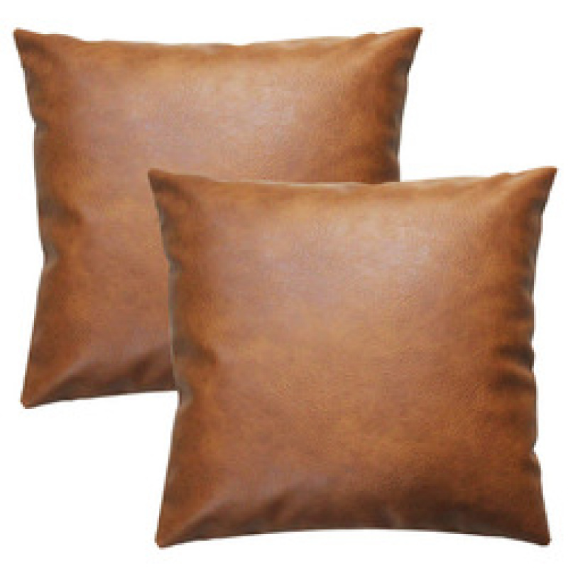 Leather Pillow Sofa Back Simulation Leather Cushion Cover Pure Color Car faux leather tech fabric pillowcase