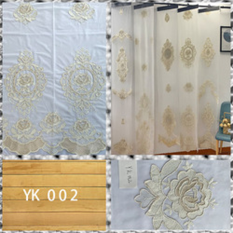Turkish Curtains Floral, Embroidery Sheer Curtains Ready Made Elegant/