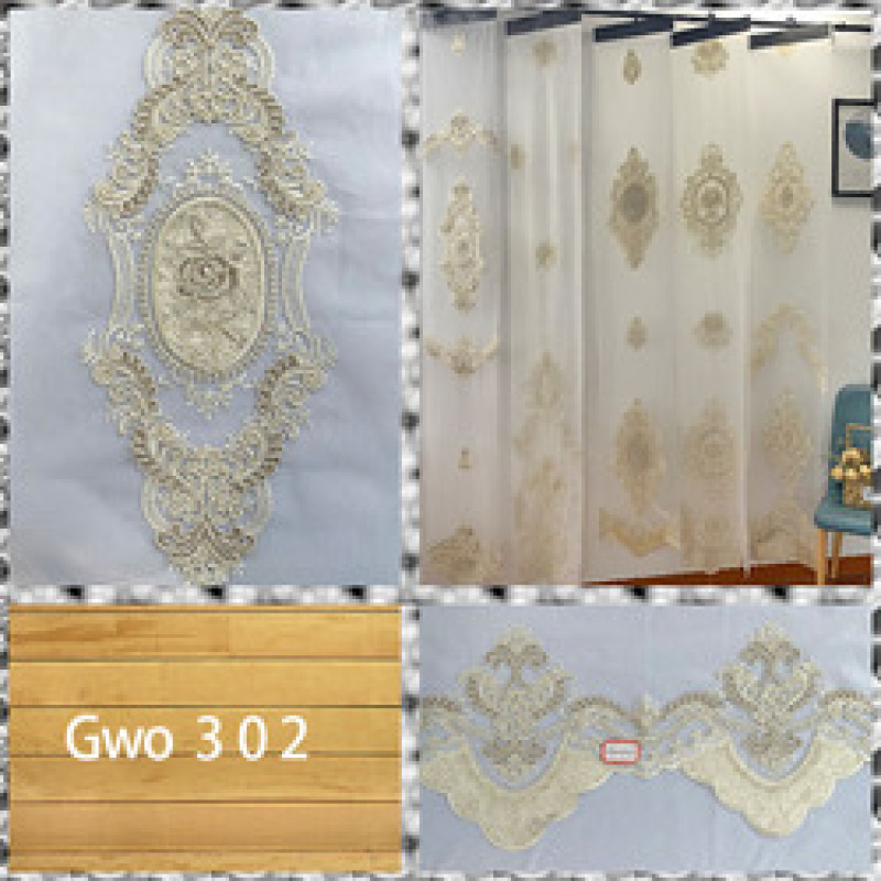 Turkish Curtains Floral, Embroidery Sheer Curtains Ready Made Elegant/