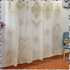 Turkish Curtains Floral, Embroidery Sheer Curtains Ready Made Elegant/