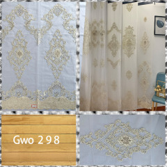Turkish Curtains Floral, Embroidery Sheer Curtains Ready Made Elegant/