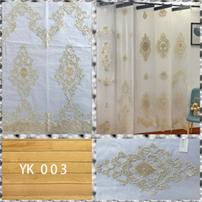 Turkish Curtains Floral, Embroidery Sheer Curtains Ready Made Elegant/