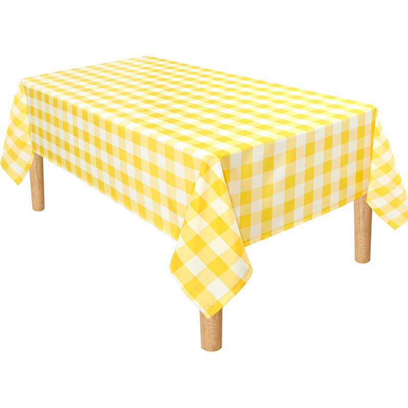 Wholesale Top Quality Easy Carry Outdoor Plaid Rectangle Polyester Table Runner For Living room Party Wedding