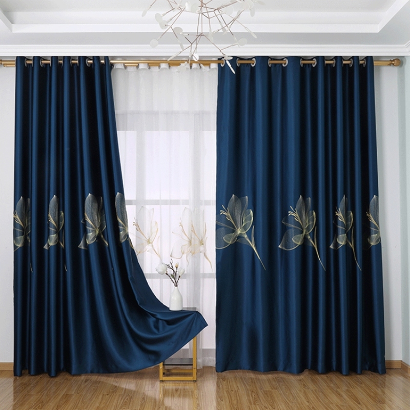 flower livingroom curtain blackout, cheap thermal insulated curtains
