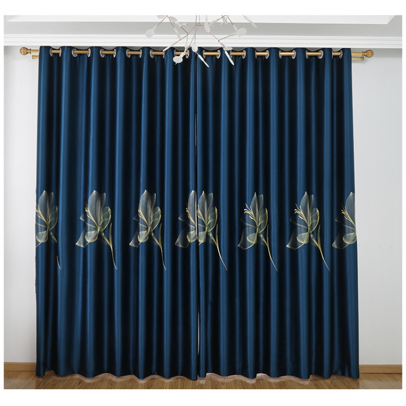 flower livingroom curtain blackout, cheap thermal insulated curtains