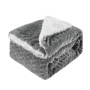 High Quality Luxury Coral Fleece Sherpa Blanket, Solid Grey Two Layer Flannel Fleece Sharpa Blanket#