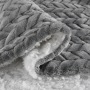 High Quality Luxury Coral Fleece Sherpa Blanket, Solid Grey Two Layer Flannel Fleece Sharpa Blanket#