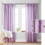 High quality spot design floral print blackout curtain fabric cafe wave point living room curtain