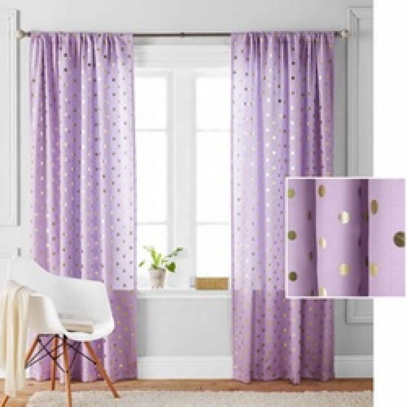 High quality spot design floral print blackout curtain fabric cafe wave point living room curtain