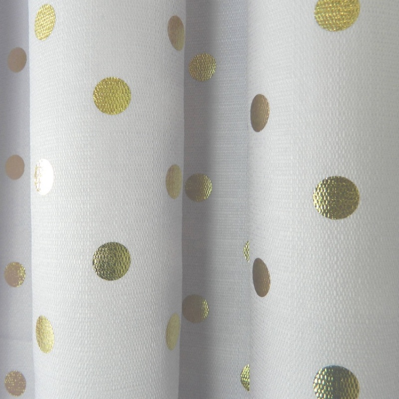 High quality spot design floral print blackout curtain fabric cafe wave point living room curtain