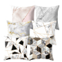 New Design 3D Brief Marble Geometric Cushion Cover, Designer Waterproof Cushion Pillow With Cover/