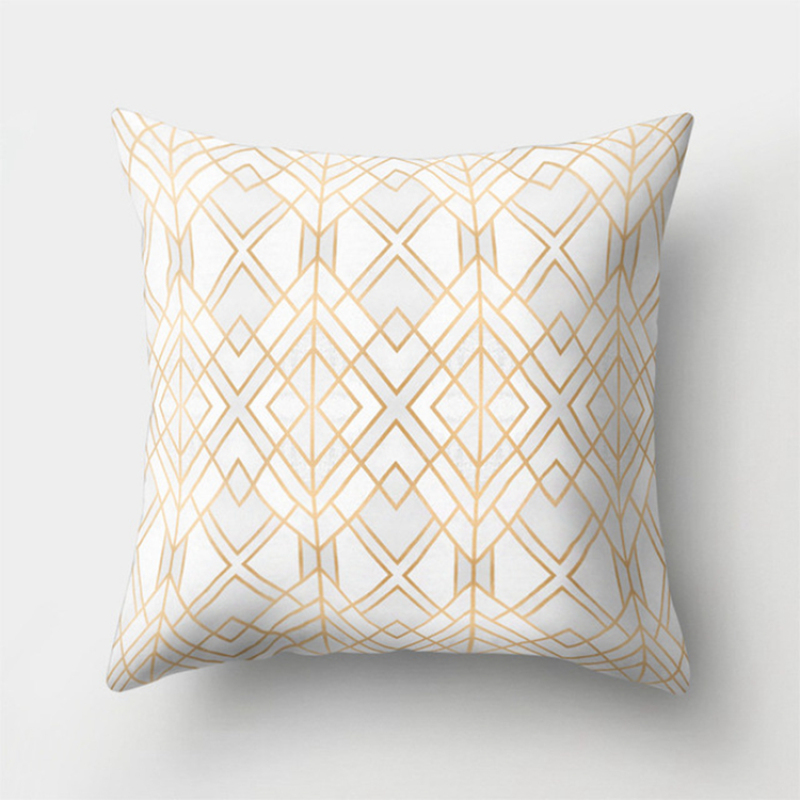 New Design 3D Brief Marble Geometric Cushion Cover, Designer Waterproof Cushion Pillow With Cover/