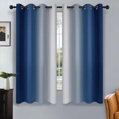 Light color blue scenery background blackout curtain 100% blackout curtains roman blinds manual blackout blind curtains window