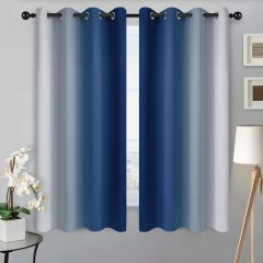 Light color blue scenery background blackout curtain 100% blackout curtains roman blinds manual blackout blind curtains window