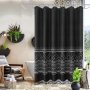 OEM Factory Wholesale Waffle Weave Shower Curtains,  Printing Shower Curtains with Tassel$