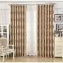 100% Polyester luxury Jacquard Ready Made Blackout Curtain With Grommet