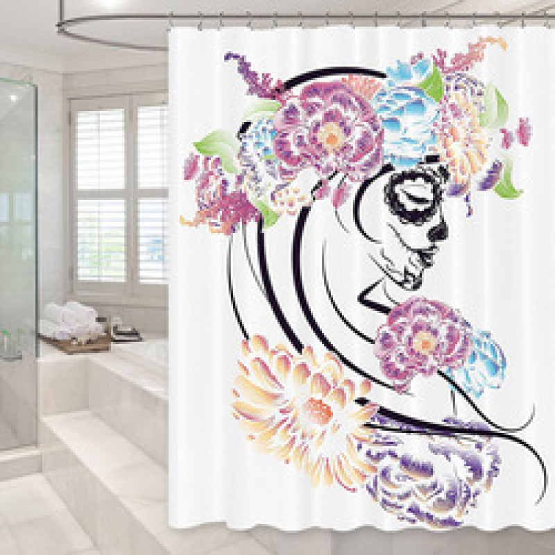 2022 Print Shower Curtain For Bathroom Waterproof Bathroom Shower Curtain Sets Shower Curtain