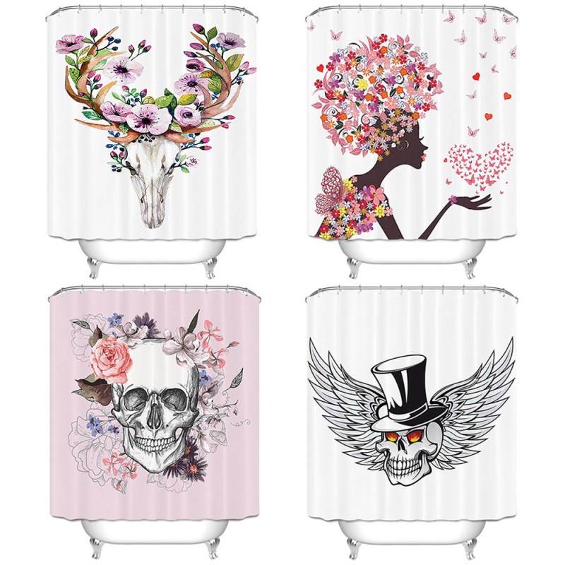 2022 Print Shower Curtain For Bathroom Waterproof Bathroom Shower Curtain Sets Shower Curtain