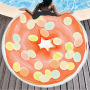 Custom Logo Donuts Printing Beach Towel, Microfiber Round Quick Dry Beach Towel#