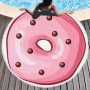Custom Logo Donuts Printing Beach Towel, Microfiber Round Quick Dry Beach Towel#