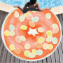 Custom Logo Donuts Printing Beach Towel, Microfiber Round Quick Dry Beach Towel#