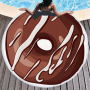 Custom Logo Donuts Printing Beach Towel, Microfiber Round Quick Dry Beach Towel#