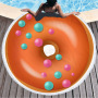 Custom Logo Donuts Printing Beach Towel, Microfiber Round Quick Dry Beach Towel#