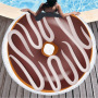 Custom Logo Donuts Printing Beach Towel, Microfiber Round Quick Dry Beach Towel#